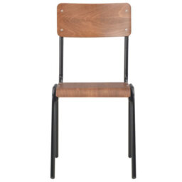 Berkfield Elegant Dining Chairs 2 Pcs Brown Solid Plywood Steel - thumbnail 1