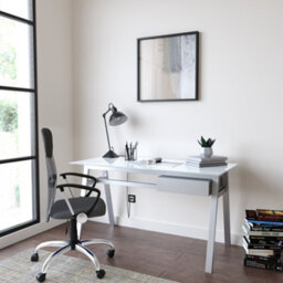 Alphason Dorel Home Richmond Office Writing Desk In White - thumbnail 6