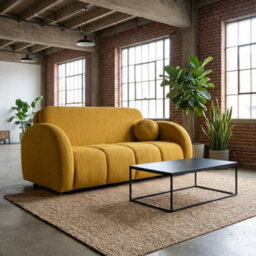 Viva Comfy Iii Sofa Bed With Storage Compartment Living Room Chipboard Metal Legs Wooden Frame 152X103X85Cm Mustard - thumbnail 1