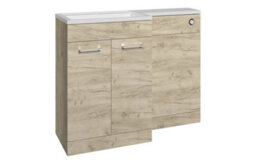 Aquarius Urbano Premium Left Hand 1000mm Vanity Unit  Suite (With Back To Wall Toilet) - Oak - thumbnail 2