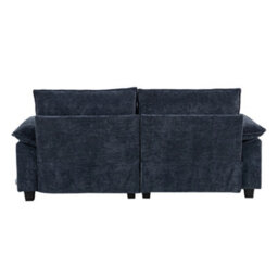 Living And Home 2-Seater Chenille Upholstered Sectional Sofa With Pillows - thumbnail 4