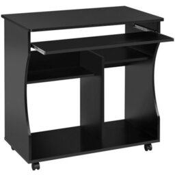 Yaheetech Black Wood Computer Desk With Wheels - thumbnail 2