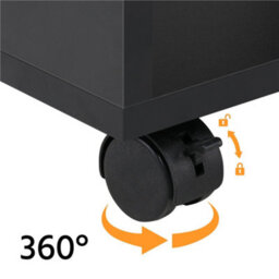 Yaheetech Black Wood Computer Desk With Wheels - thumbnail 6