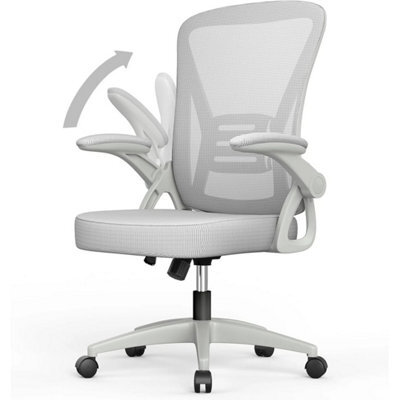 Professional Grey Swivel Office Desk Chair With Ergonomic Features - image 1