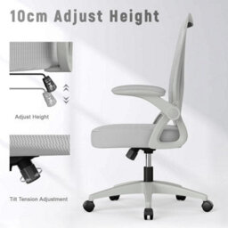 Professional Grey Swivel Office Desk Chair With Ergonomic Features - thumbnail 5