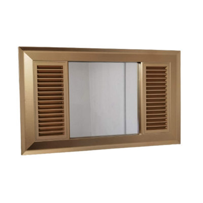 DEENZ Old Fashioned Ac Style Shape Window Wall Mirror 75X56Cm (Gold Colour)