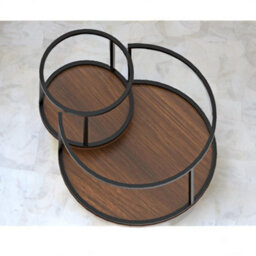 Rafaelo Mobilia Set Of Round Nesting Tables Industrial - thumbnail 4