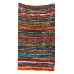 Serenityy 154 X 90 Cm Luxury Indian Cotton Rag Rug - Yellow - Rectangular. - thumbnail 5