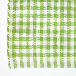 Homescapes Cotton Gingham Check Rug Hand Woven Green White, 60 X 90 Cm - thumbnail 3