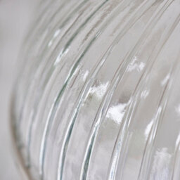 Anson Lighting Pampa Pendant Light Finished In Bright Nickel Plate And Clear Ribbed Glass - thumbnail 4