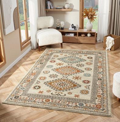 Underfoot Large Cream Living Room Rug Indoor Rug Boho Soft Traditional 20mm Thick Runner Rugs - image 1