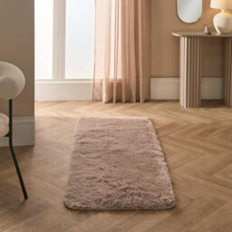 Ohs Soft Fluffy Runner Rug Anti-Slip Floor Mat, Natural - 60 X 150Cm - thumbnail 1