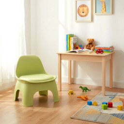 Green Thickened Plastic Round Stool With Backrest Portable Low Stool Modern Design - thumbnail 4