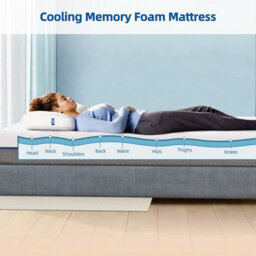 Memory Foam Mattress 8 Inch Mattress With Soft Fabric 2-Layer Skin-Friendly Durable-King - thumbnail 3