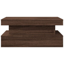 Berkfield Coffee Table With Led Lights Brown Oak 90X50X40 Cm - thumbnail 7