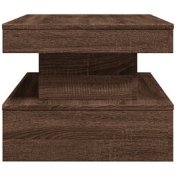 Berkfield Coffee Table With Led Lights Brown Oak 90X50X40 Cm - thumbnail 8