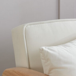 Rattan Sofa Bed White Boucle Fabric Birlea Lima 3 Seater Settee Click Clack - thumbnail 5