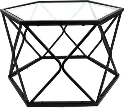 Spot On Dealz Coffee Table Center Tables For Living Room Occasional Hexagon Hallway Room Bedroom Sofa Glass Table Indoor Decor - image 1