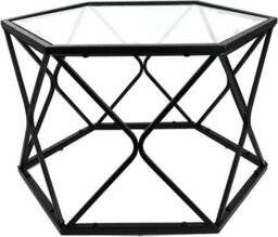 Spot On Dealz Coffee Table Center Tables For Living Room Occasional Hexagon Hallway Room Bedroom Sofa Glass Table Indoor Decor - thumbnail 7