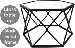 Spot On Dealz Coffee Table Center Tables For Living Room Occasional Hexagon Hallway Room Bedroom Sofa Glass Table Indoor Decor - thumbnail 5