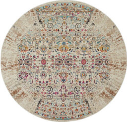 Ivory Luxurious Traditional Persian Easy To Clean Floral Rug For Dining Room-239Cm X 300Cm - thumbnail 6