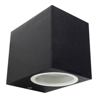 Long Life Lamps Company Black Finish Stainless Steel Mini Cube Single Outdoor Wall Light Zlc064B - image 1