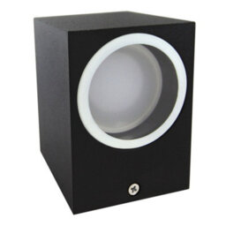 Long Life Lamps Company Black Finish Stainless Steel Mini Cube Single Outdoor Wall Light Zlc064B - thumbnail 3