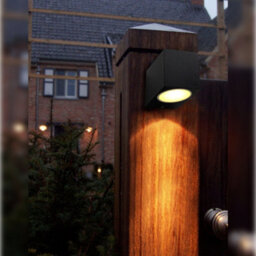 Long Life Lamps Company Black Finish Stainless Steel Mini Cube Single Outdoor Wall Light Zlc064B - thumbnail 8