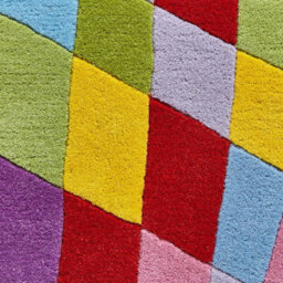 Multi Wool Rug, Chequered Geometric Optical/ (3D) Rug, Handmade Modern Funky Luxurious Rug For Diningroom-120Cm X 170Cm - thumbnail 4