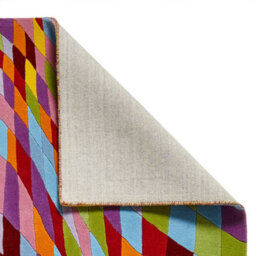 Multi Wool Rug, Chequered Geometric Optical/ (3D) Rug, Handmade Modern Funky Luxurious Rug For Diningroom-120Cm X 170Cm - thumbnail 6