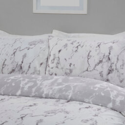 Smart Living Luxury Marble Monochrome Reversible Duvet Cover With Pillowcases - thumbnail 3