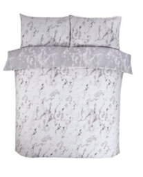 Smart Living Luxury Marble Monochrome Reversible Duvet Cover With Pillowcases - thumbnail 5
