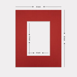 Ak Frames 10X8 Crimson Picture Mounts To Fit 6X4 Aperture Size - Mount Board Only (No Frame Included) - thumbnail 3