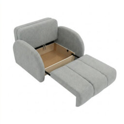 Viva Comfy Ii Light Grey 2 Seater Sofa Bed With Storage Foam Mattress And Metal Legs 132X103X85Cm - thumbnail 4