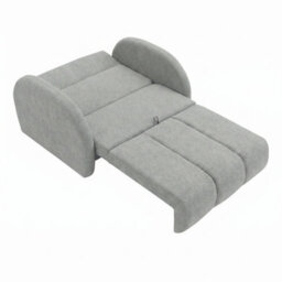 Viva Comfy Ii Light Grey 2 Seater Sofa Bed With Storage Foam Mattress And Metal Legs 132X103X85Cm - thumbnail 3