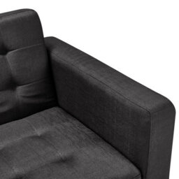 Beliani Sofa Bed 3 Seater Aberdeen Velvet Black - thumbnail 9