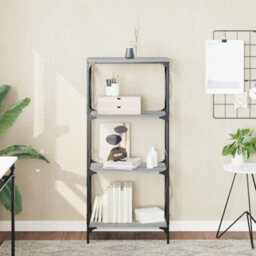 Berkfield Bookcase 4-Tier Grey Sonoma 59X35X132 Cm Engineered Wood - thumbnail 1