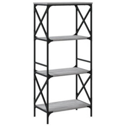 Berkfield Bookcase 4-Tier Grey Sonoma 59X35X132 Cm Engineered Wood - thumbnail 6