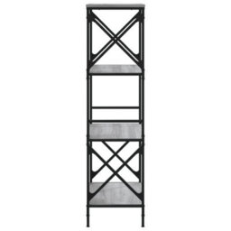 Berkfield Bookcase 4-Tier Grey Sonoma 59X35X132 Cm Engineered Wood - thumbnail 5