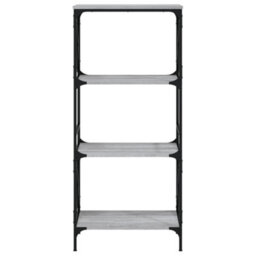Berkfield Bookcase 4-Tier Grey Sonoma 59X35X132 Cm Engineered Wood - thumbnail 4