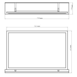 Imola Grey Rectangular Freestanding Framed Mirror, (H)49.5Cm (W)76.5Cm - thumbnail 4