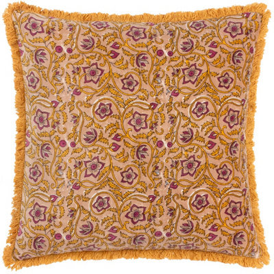Paoletti Filagree Floral Cotton Velvet Cushion Cover - image 1
