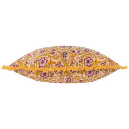 Paoletti Filagree Floral Cotton Velvet Cushion Cover - thumbnail 2