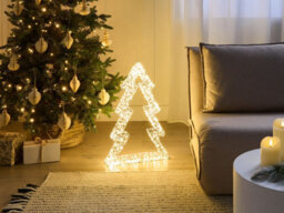 Beliani Outdoor Decoration Led Akeran Christmas Tree 60 Cm Silver - thumbnail 2