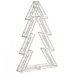 Beliani Outdoor Decoration Led Akeran Christmas Tree 60 Cm Silver - thumbnail 4