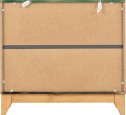 Seconique Cleveland 3 Drawer Chest In White And Pine With Grey Metal Effect - thumbnail 7