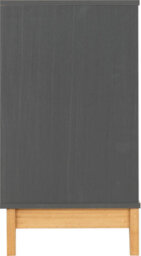 Seconique Cleveland 3 Drawer Chest In White And Pine With Grey Metal Effect - thumbnail 6
