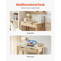 Small Desk W/ Drawer  Desk For Bedroom Simple Study Table Light Wood - thumbnail 6