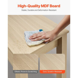 Small Desk W/ Drawer  Desk For Bedroom Simple Study Table Light Wood - thumbnail 4