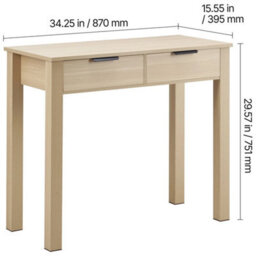 Small Desk W/ Drawer  Desk For Bedroom Simple Study Table Light Wood - thumbnail 2